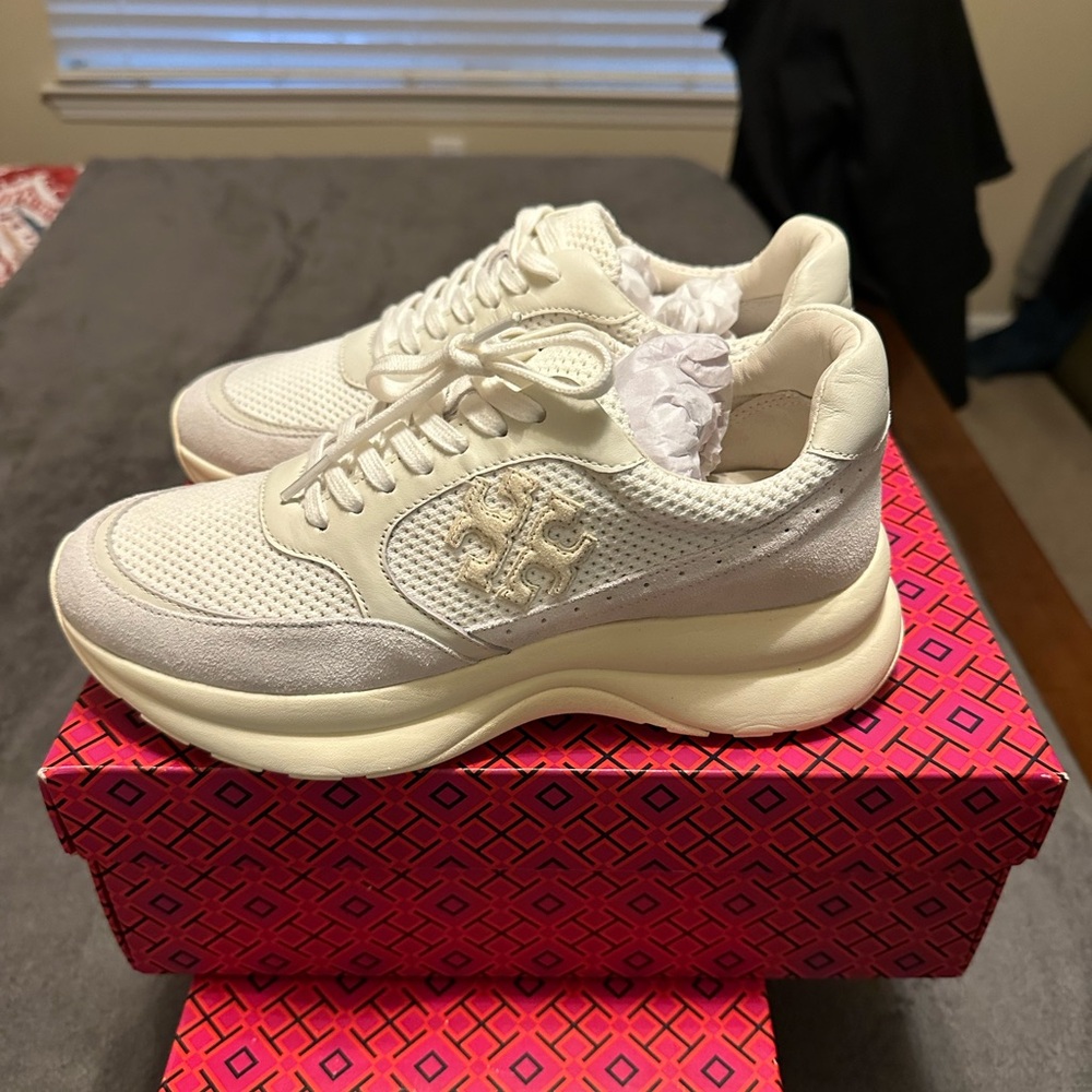 Tory Burch Cream Sneakers